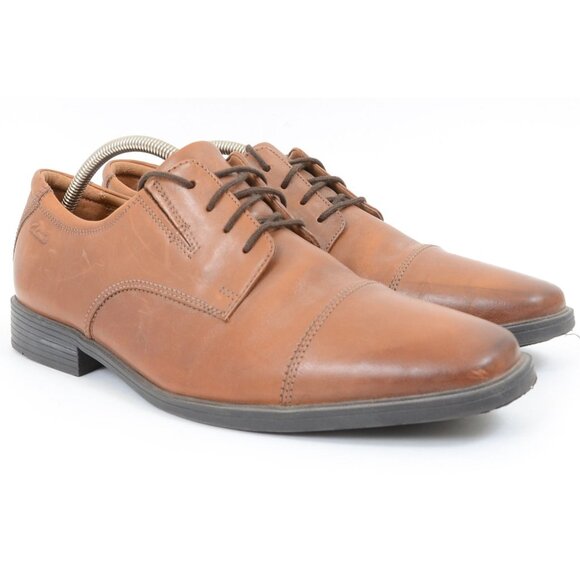 Clarks Collection Men\'s Tilden Leather Cap Toe Oxford Preppy Old Money Shoes main image 11
